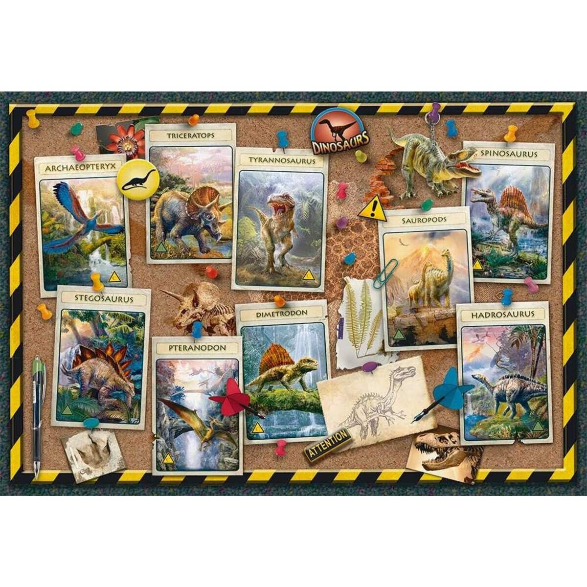 Ravensburger XXL Kinderpuzzle Dinosaurier-Sammlung, 100 Teile