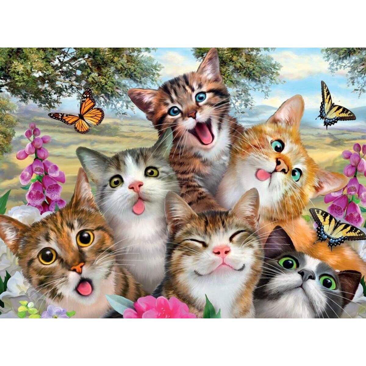 Ravensburger XXL Kinderpuzzle Lustige Katzen, 200 Teile