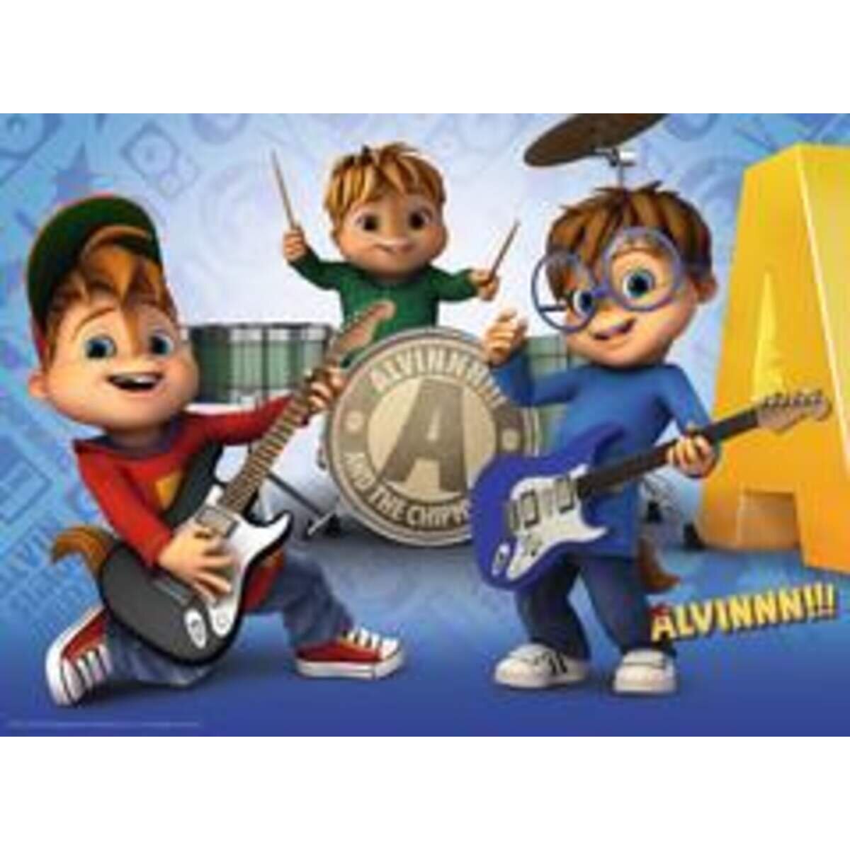 Ravensburger XXL Puzzle Alvin und die Chipmunks, Alvin, Simon und Theodore machen Musik, 100 Teile