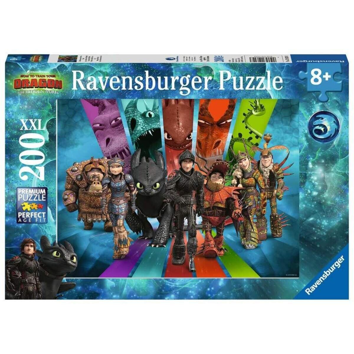 Ravensburger XXL Puzzle Dreamworks Dragons Die Drachenreiter von Berk, 200 Teile