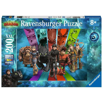Ravensburger XXL Puzzle Dreamworks Dragons Die Drachenreiter von Berk, 200 Teile