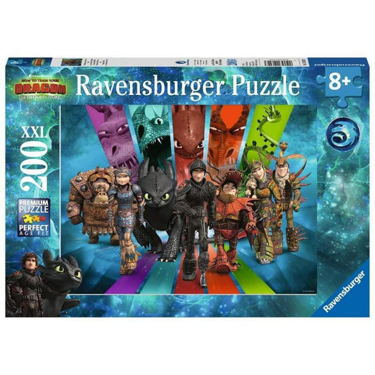 Ravensburger XXL Puzzle Dreamworks Dragons Die Drachenreiter von Berk, 200 Teile