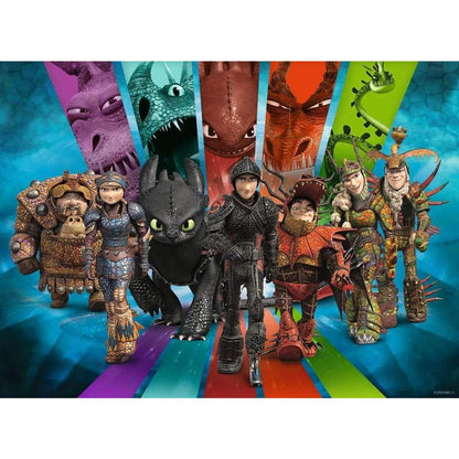 Ravensburger XXL Puzzle Dreamworks Dragons Die Drachenreiter von Berk, 200 Teile