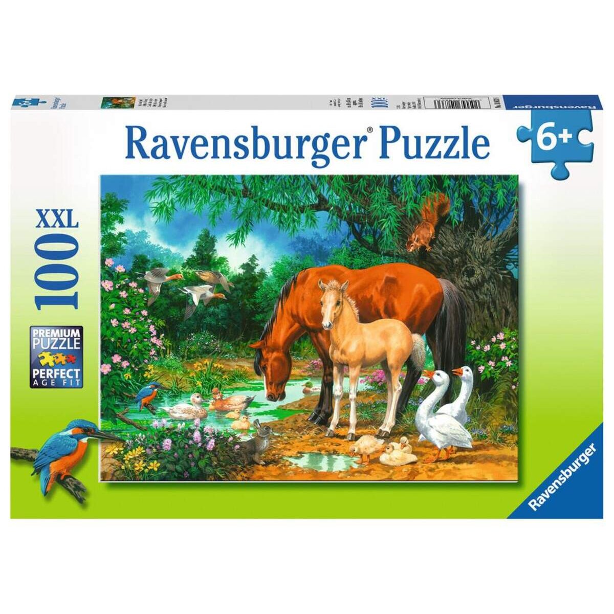 Ravensburger XXL Puzzle Idylle am Teich, 100 Teile