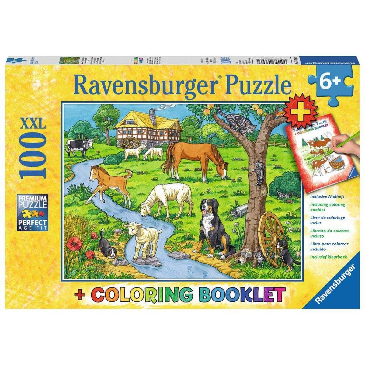 Ravensburger XXL Puzzle Liebste Bauernhoftiere, 100 Teile