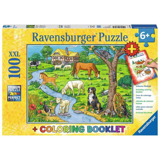 Ravensburger XXL Puzzle Liebste Bauernhoftiere, 100 Teile