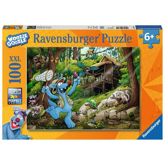 Ravensburger XXL Puzzle Woozle Goozle auf Dschungelsafari, 100 Teile
