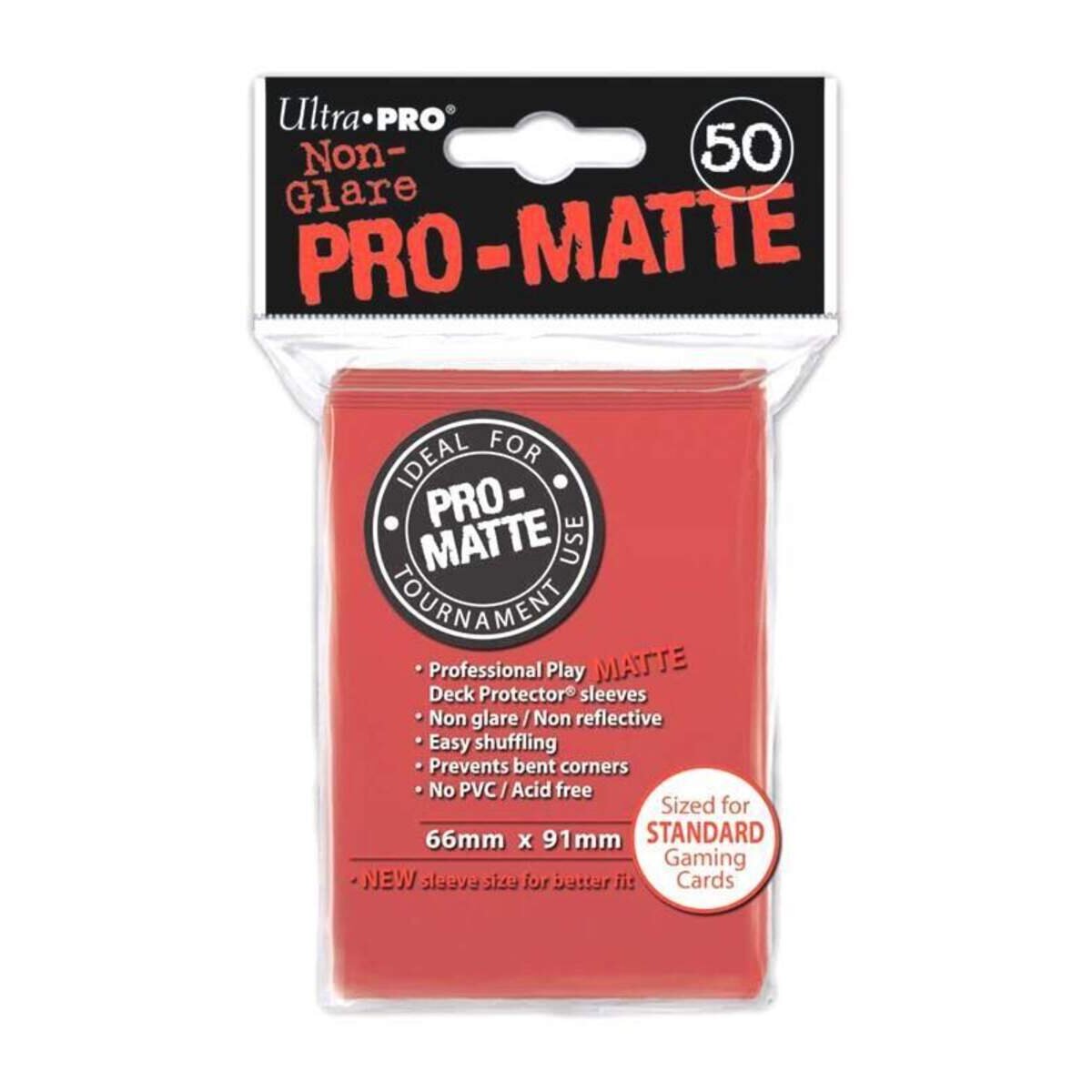 Red Pro-Matte Sleeves (50)