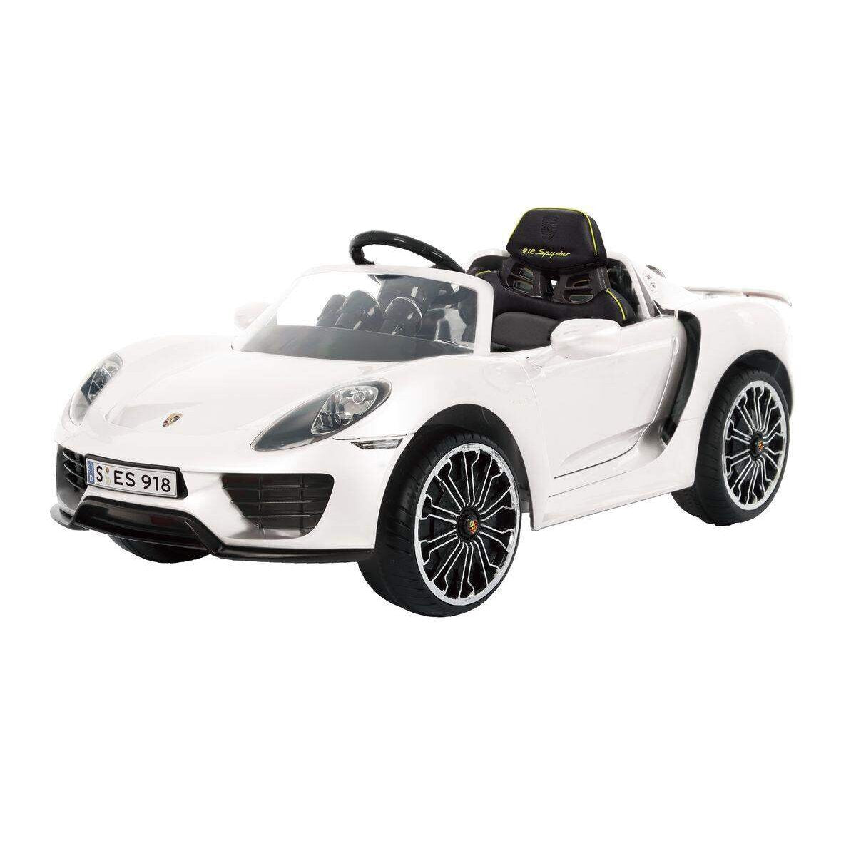 Rollplay Aufsitzfahrzeug Porsche 918 Spyder Hybr Superc, 12V, RC, weiß