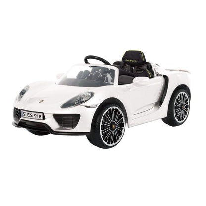 Rollplay Aufsitzfahrzeug Porsche 918 Spyder Hybr Superc, 12V, RC, weiß