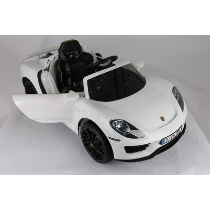 Rollplay Aufsitzfahrzeug Porsche 918 Spyder Hybr Superc, 12V, RC, weiß