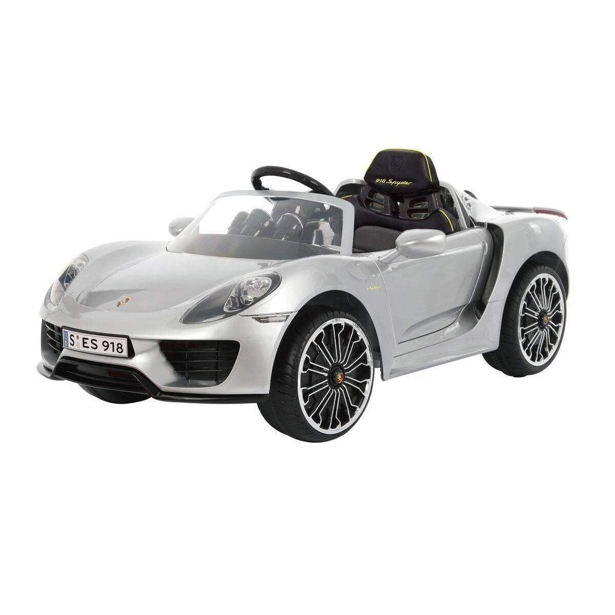 Rollplay Aufsitzfahrzeug Porsche 918 Spyder Hybr Superc, 12V, RC, silber