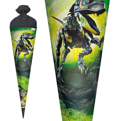 Roth Motiv-Schultüte, Robo-Rex, 70cm, rund, Rot(h)-Spitze, Filzverschluss