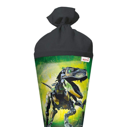Roth Motiv-Schultüte, Robo-Rex, 70cm, rund, Rot(h)-Spitze, Filzverschluss