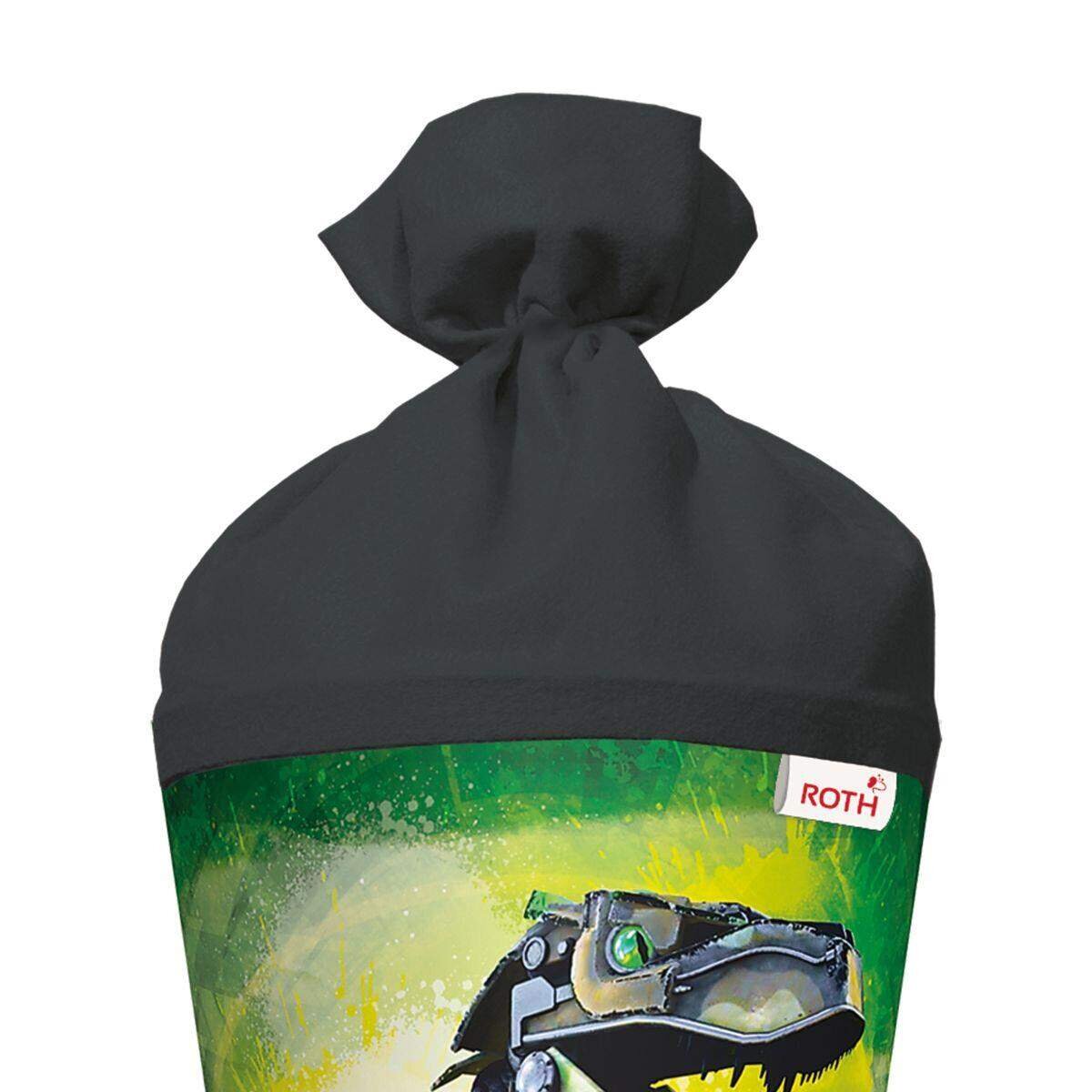 Roth Motiv-Schultüte, Robo-Rex, 70cm, rund, Rot(h)-Spitze, Filzverschluss