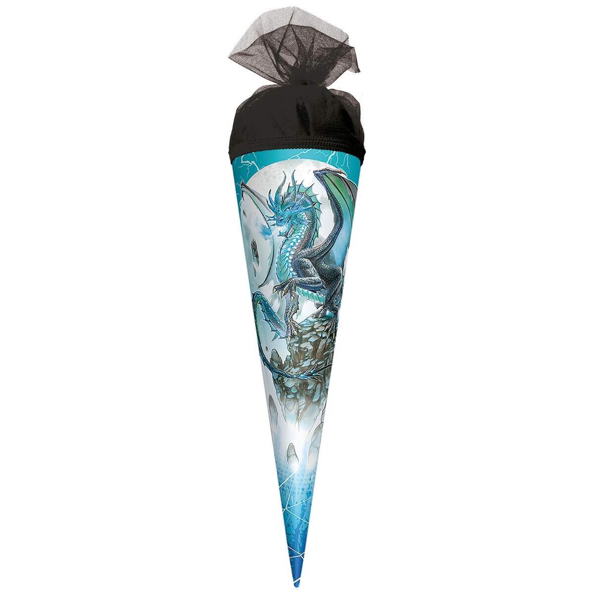 Roth Schultüte Eisdrache, 35 cm, rund, Tüllverschluss
