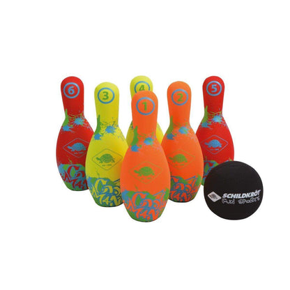Schildkröt Fun Sports, Neopren Kegel Set, Bowlingset , 6 Kegel, 1 Ball