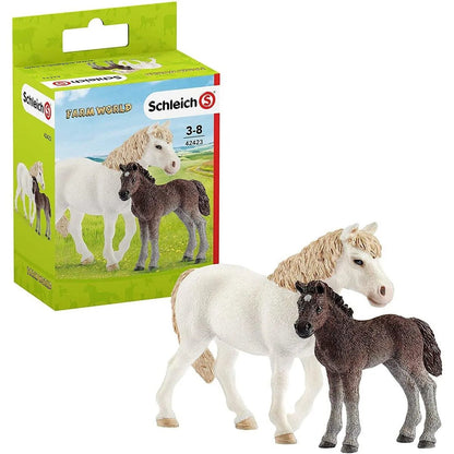 Schleich® 42423 Pony Stute und Fohlen