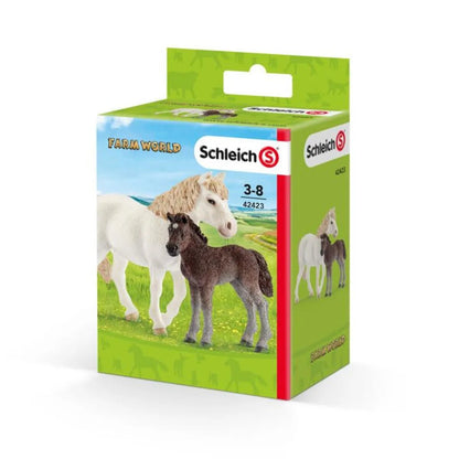 Schleich® 42423 Pony Stute und Fohlen