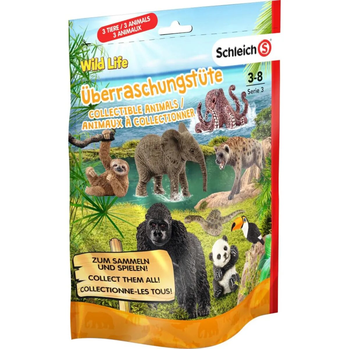 Schleich® 87720 Wild Life Überraschungstüte mit 3 Tieren