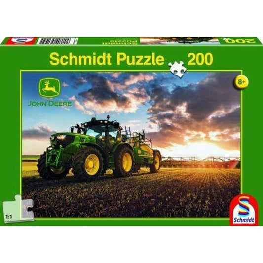 Schmidt Spiele Puzzle - John Deere Traktor 6150R mit Güllefass, 200 Teile