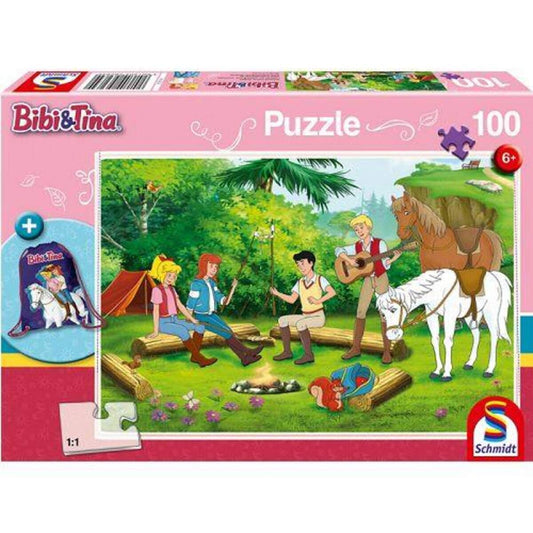 Schmidt Spiele Puzzle - mit Turnbeutel Bibi und Tina 100 Teile