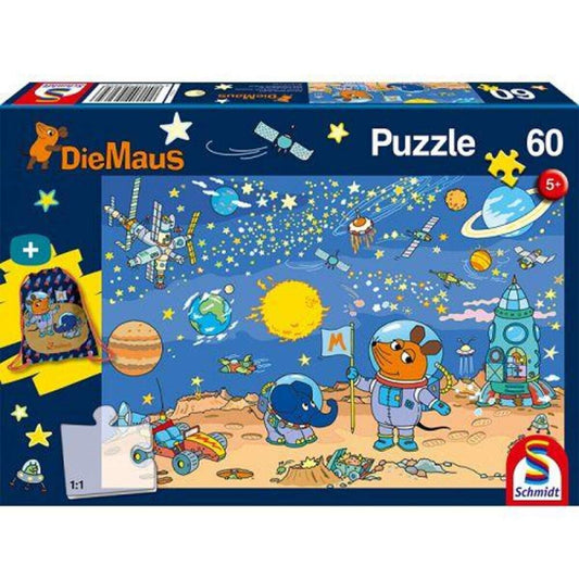 Schmidt Spiele Puzzle - mit Turnbeutel Die Maus 60 Teile