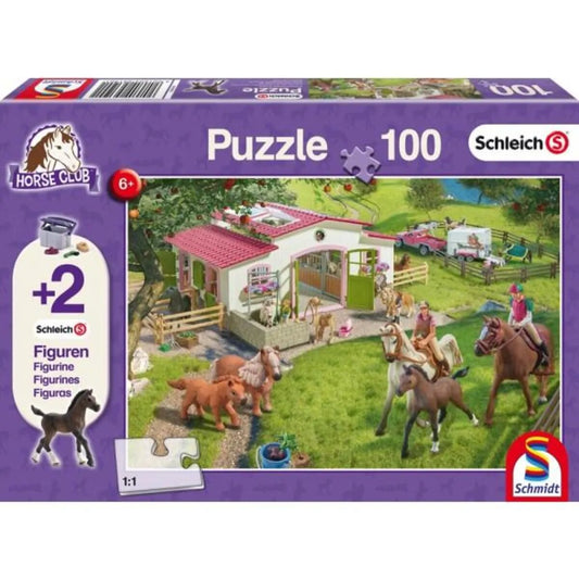 Schmidt Spiele Puzzle - Schleich® Horse Club Ausritt ins Grüne, 100 Teile + 2 Figuren