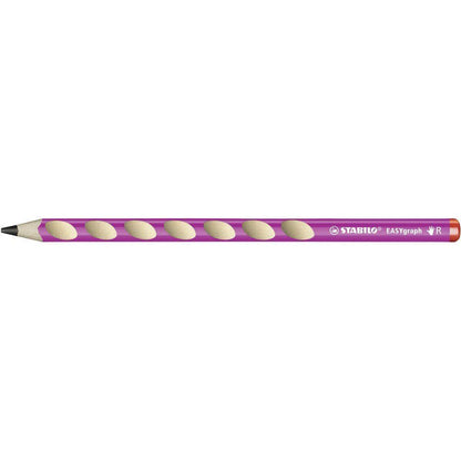 Schul-Set für Rechtshänder - STABILO EASYgraph in pink - inklusive Spitzer + Radierer