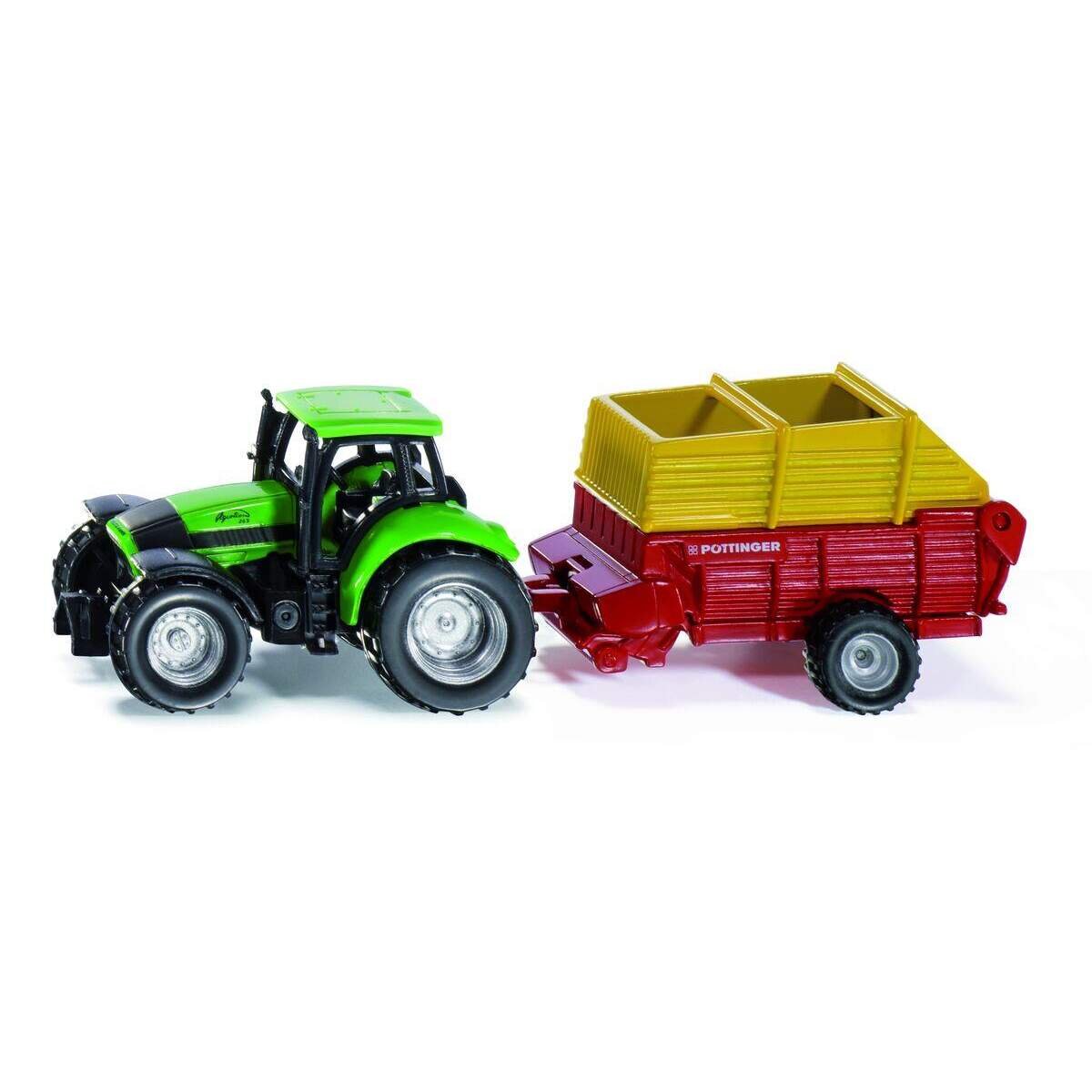 SIKU 1676 Traktor mit Pöttinger Ladewagen