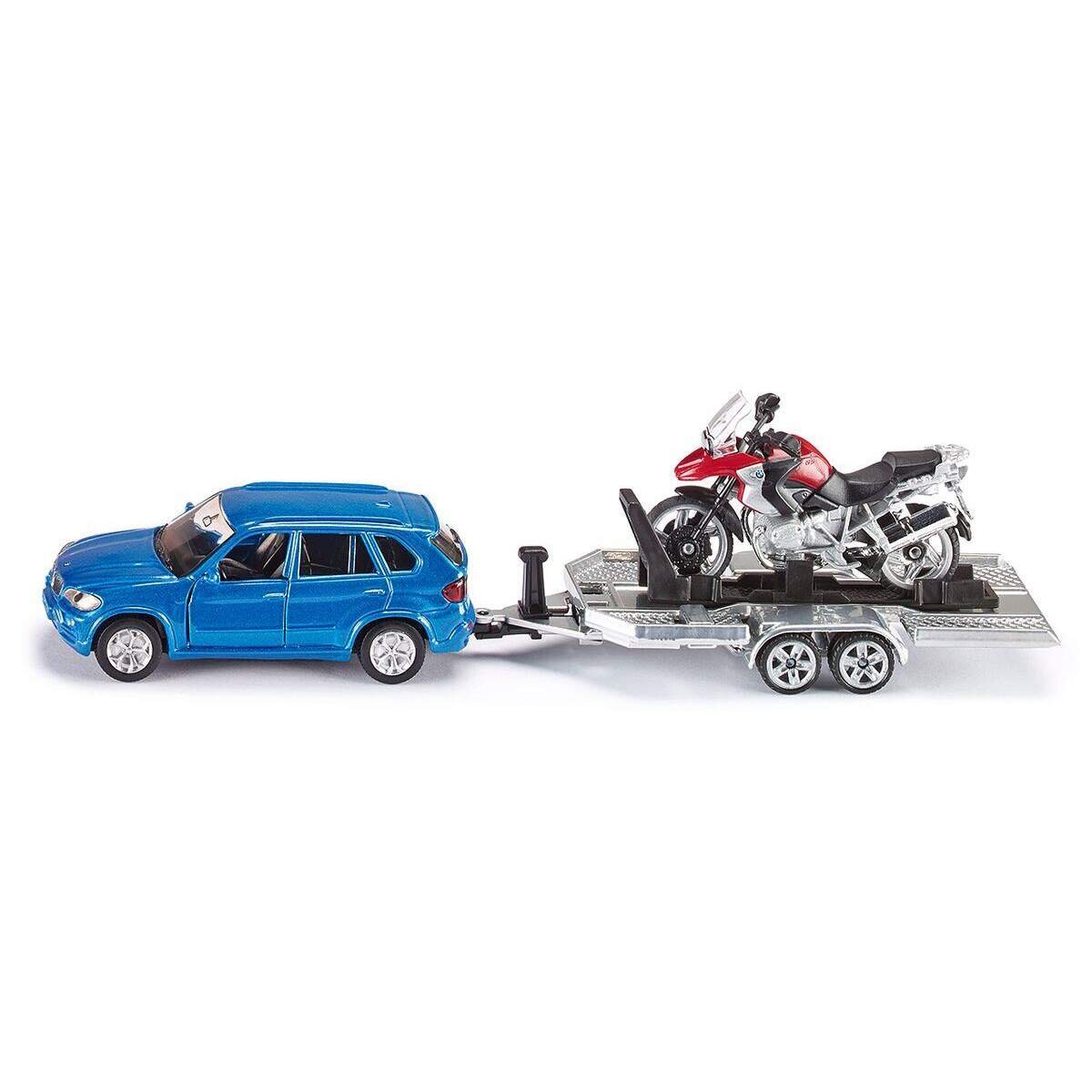 SIKU 2547 PKW mit Anhänger und Motorrad