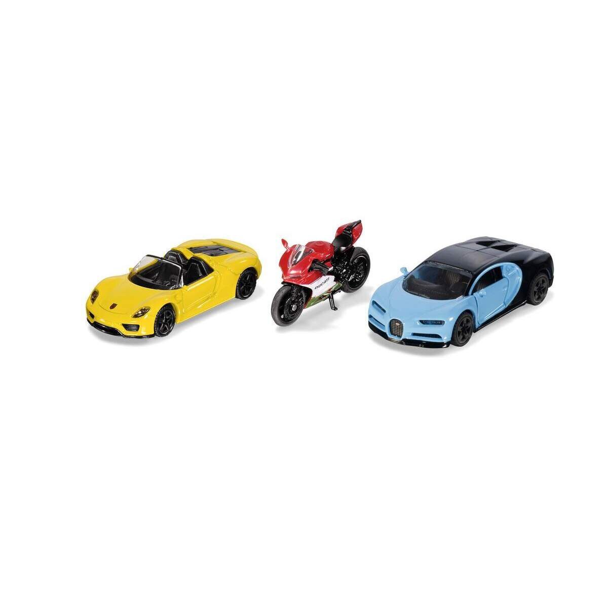 SIKU 6313 Sportwagen und Motorrad