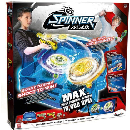 Silverlit Spinner M.A.D. Deluxe Battle Pack Thuinder vs. Sandstorm 2 Blaster + Arena
