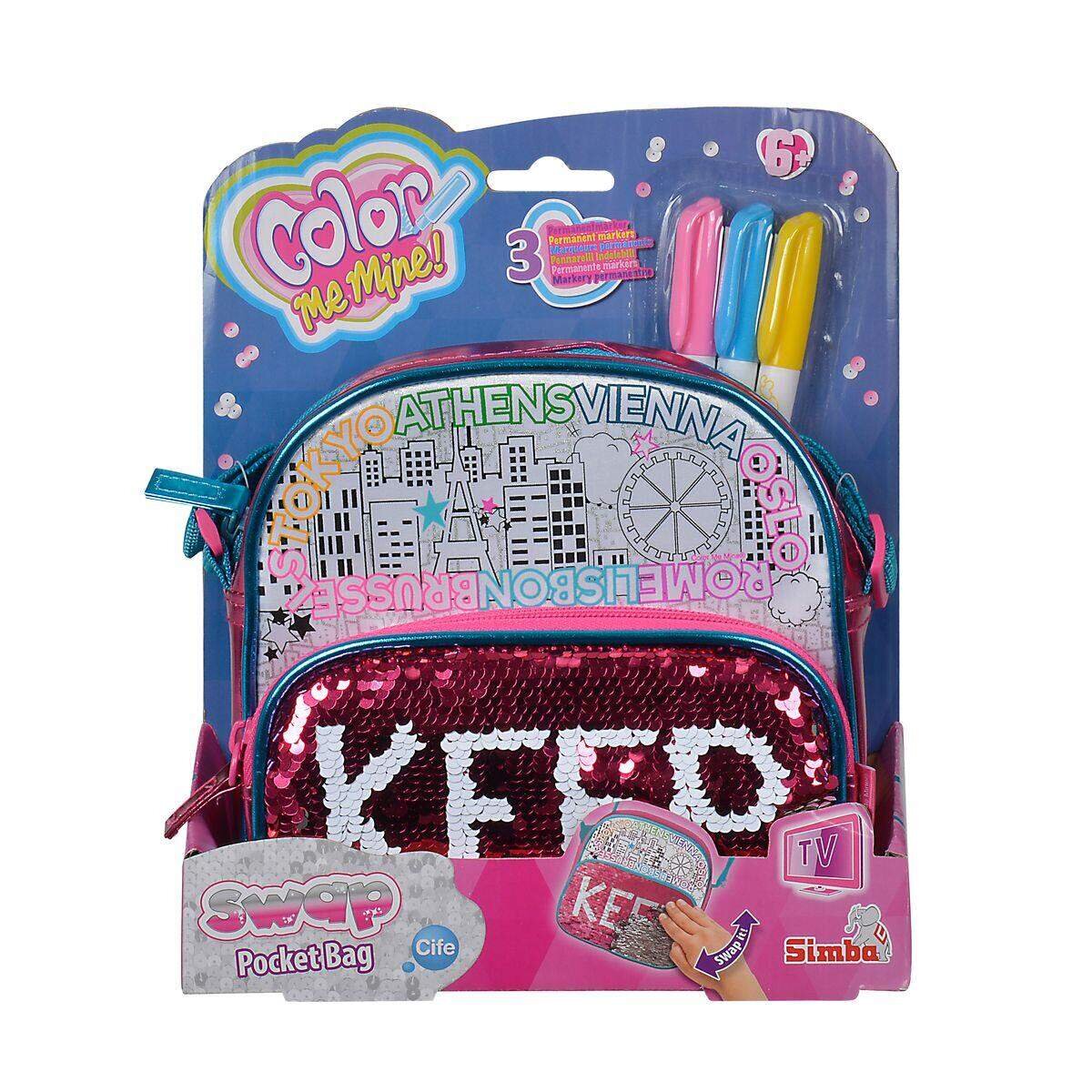 Simba Color Me Mine Swap Pocket Bag Tasche mit Wendepailletten zum Bemalen