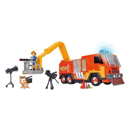 Simba Feuerwehrmann Sam Hollywood Jupiter Feuerwehrauto mit Sam Figur & Zubehör