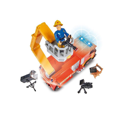 Simba Feuerwehrmann Sam Hollywood Jupiter Feuerwehrauto mit Sam Figur & Zubehör