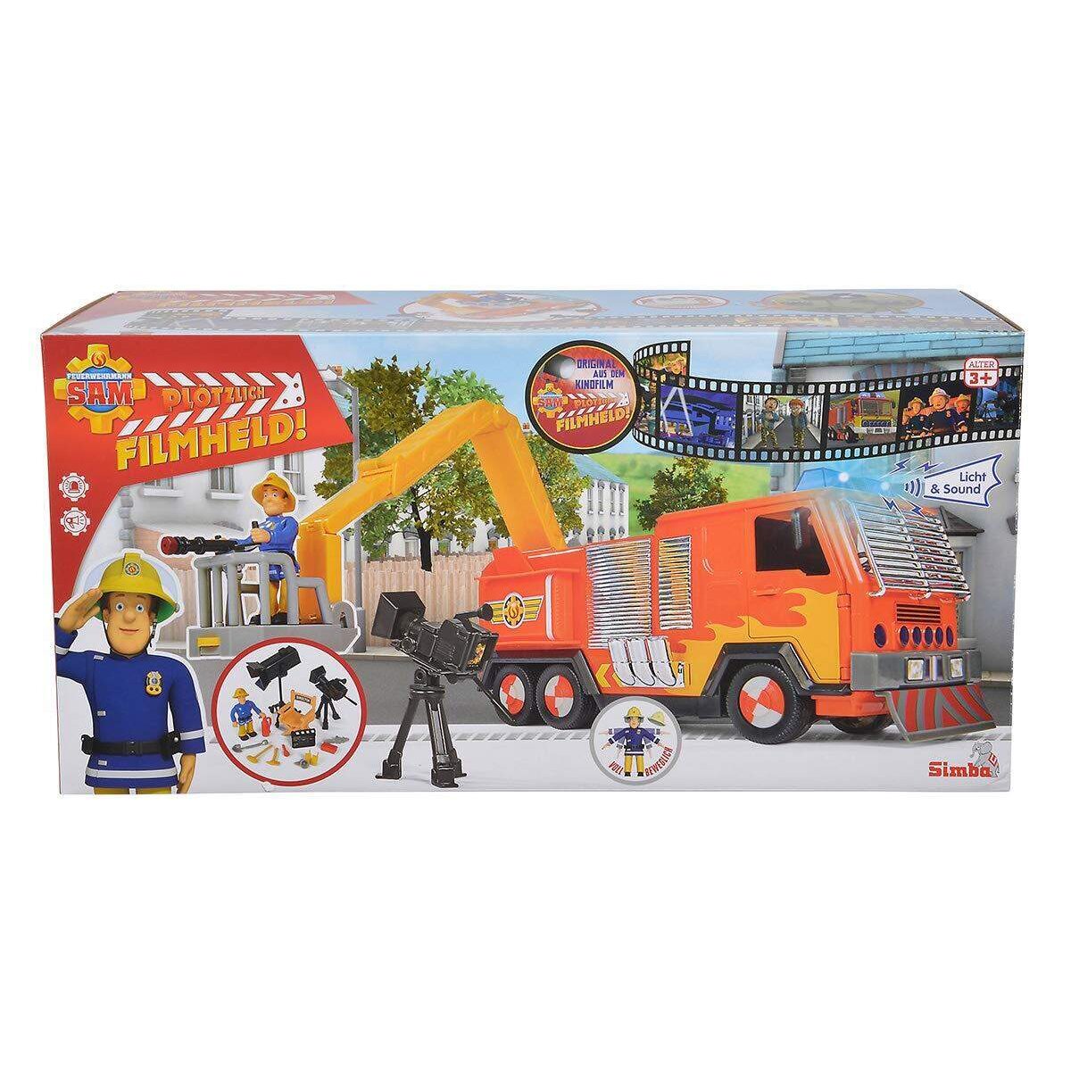 Simba Feuerwehrmann Sam Hollywood Jupiter Feuerwehrauto mit Sam Figur & Zubehör