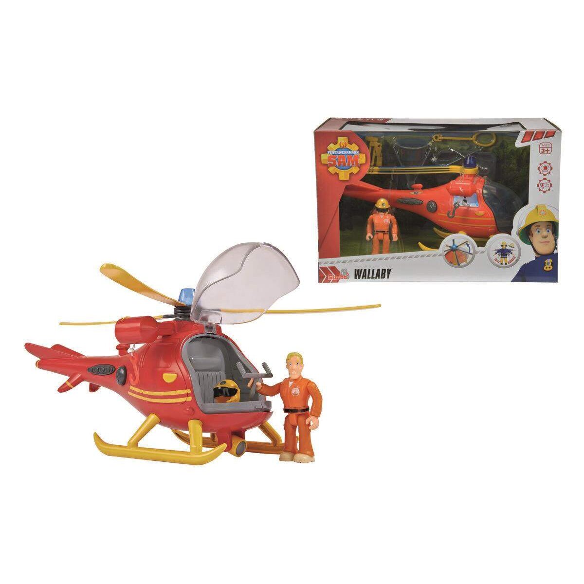 Simba Feuerwehrmann Sam Hubschrauber mit Figur, ca. 24cm
