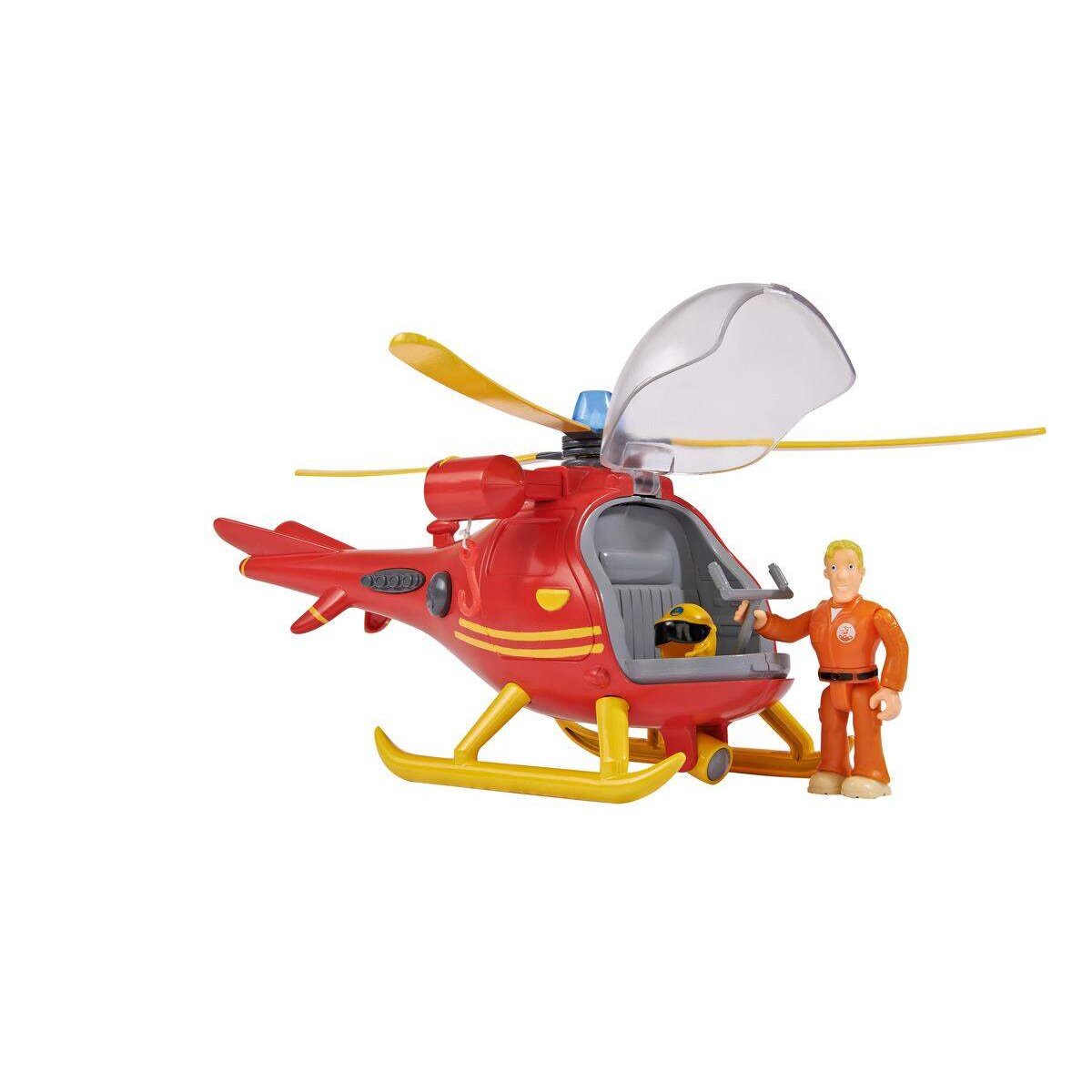 Simba Feuerwehrmann Sam Hubschrauber mit Figur, ca. 24cm