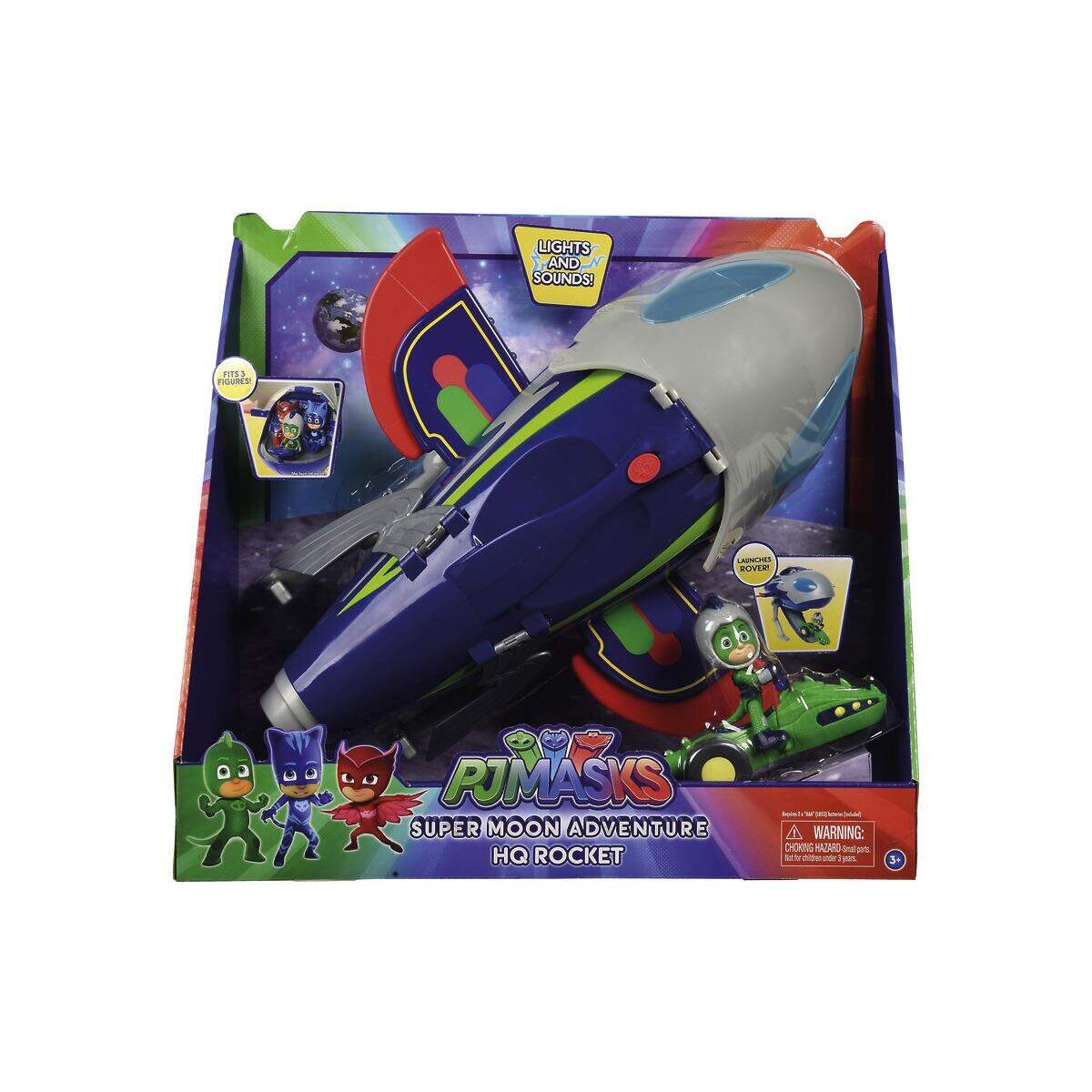 Simba PJ Masks Mondrakete mit Gecko Figur & Space Rover