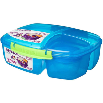 Sistema Lunch Triple Split Lunchbox mit Joghurttopf - 2 L, 1 Stück, farblich sortiert