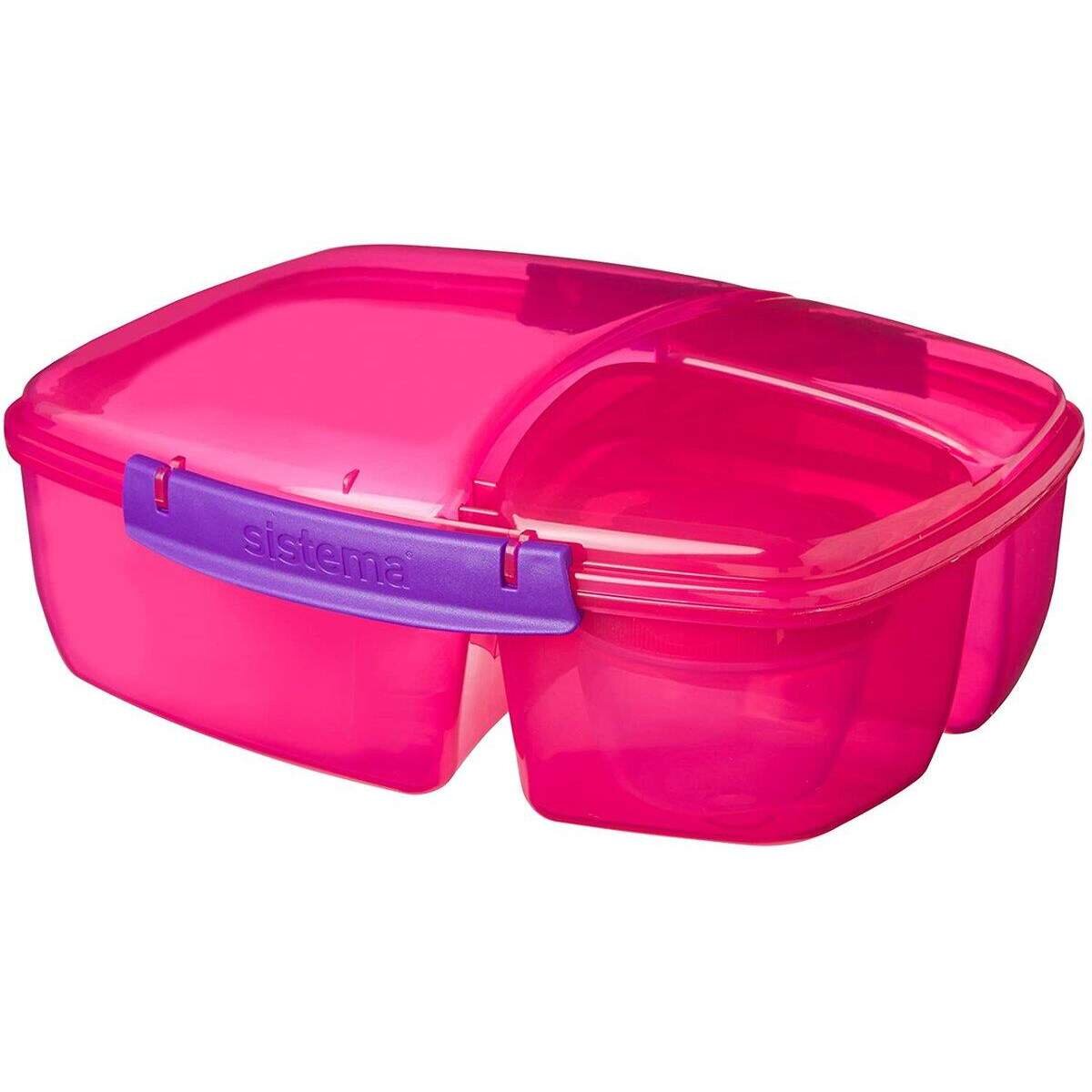 Sistema Lunch Triple Split Lunchbox mit Joghurttopf - 2 L, 1 Stück, farblich sortiert