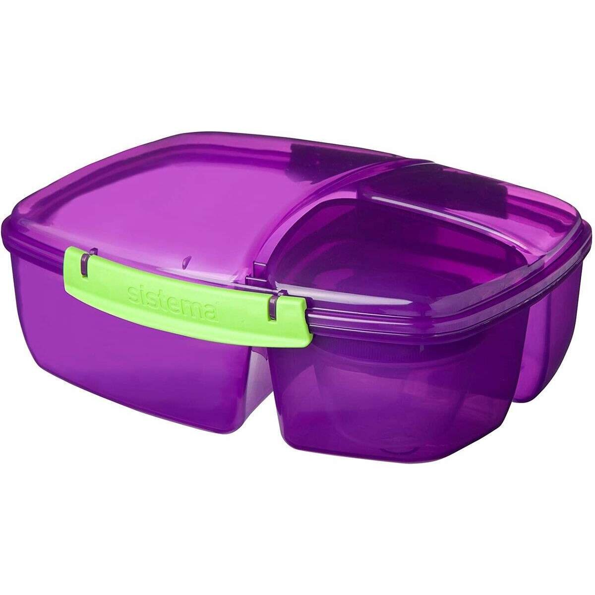 Sistema Lunch Triple Split Lunchbox mit Joghurttopf - 2 L, 1 Stück, farblich sortiert