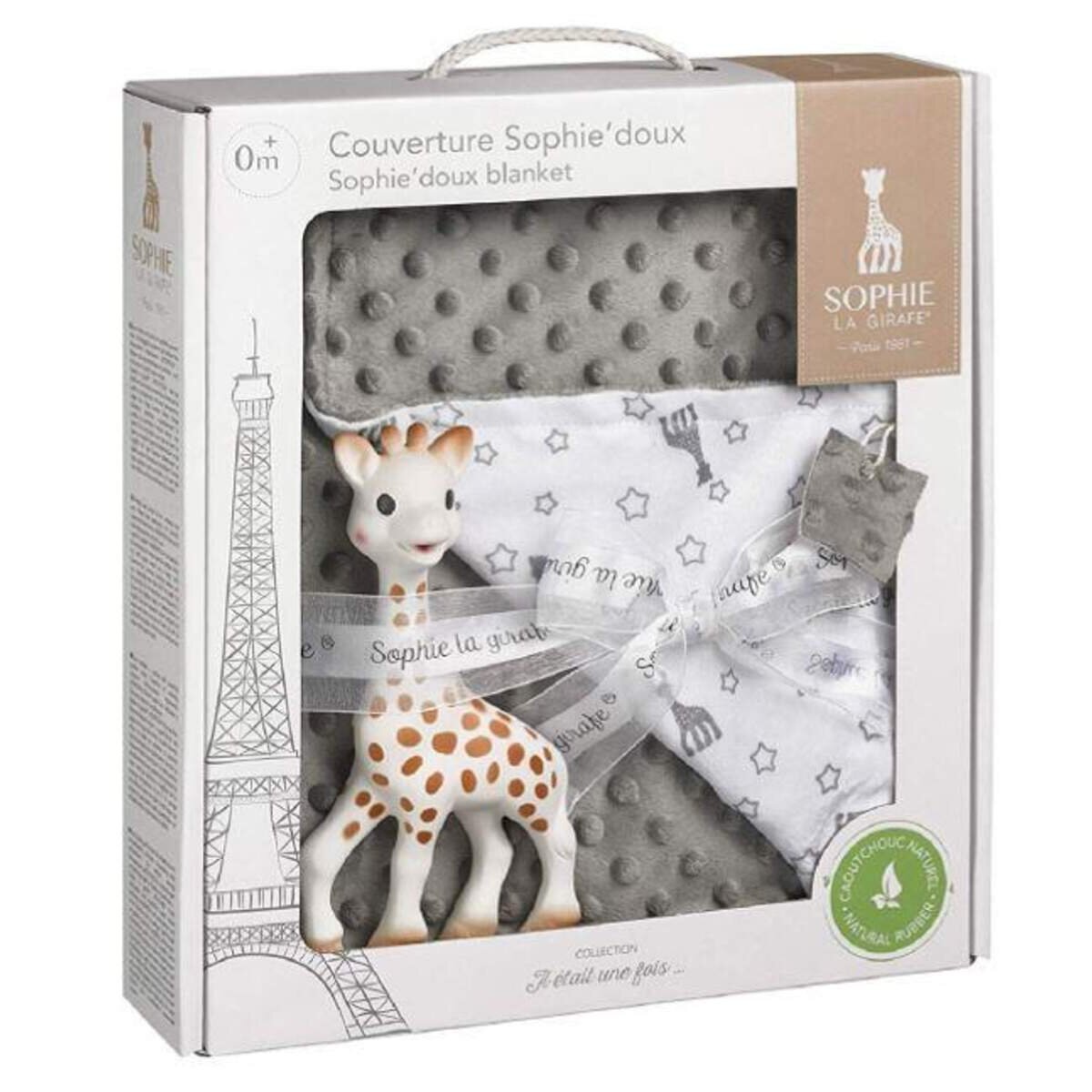 Sophie la Girafe Schmusedecke Grau