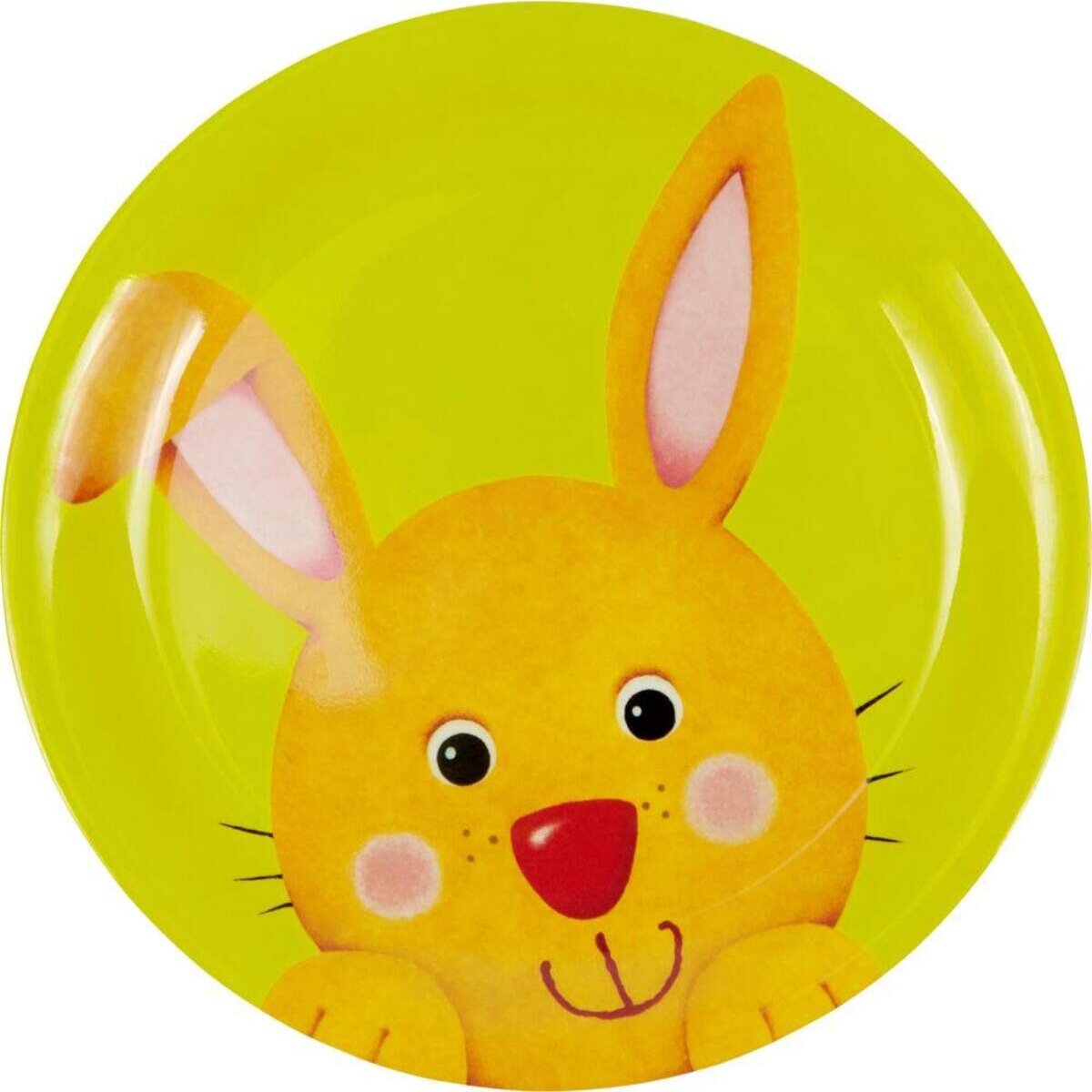 SPERRE MK Die Spiegelburg Melamin-Teller Hase Freche Rasselbande