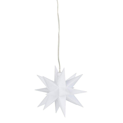 SPERRE MK Idena LED Dekostern Weiß, Ø 12 cm, warmweiß, für innen, batteriebetrieben, mit Timer - gesperrt Dü 23-10-20