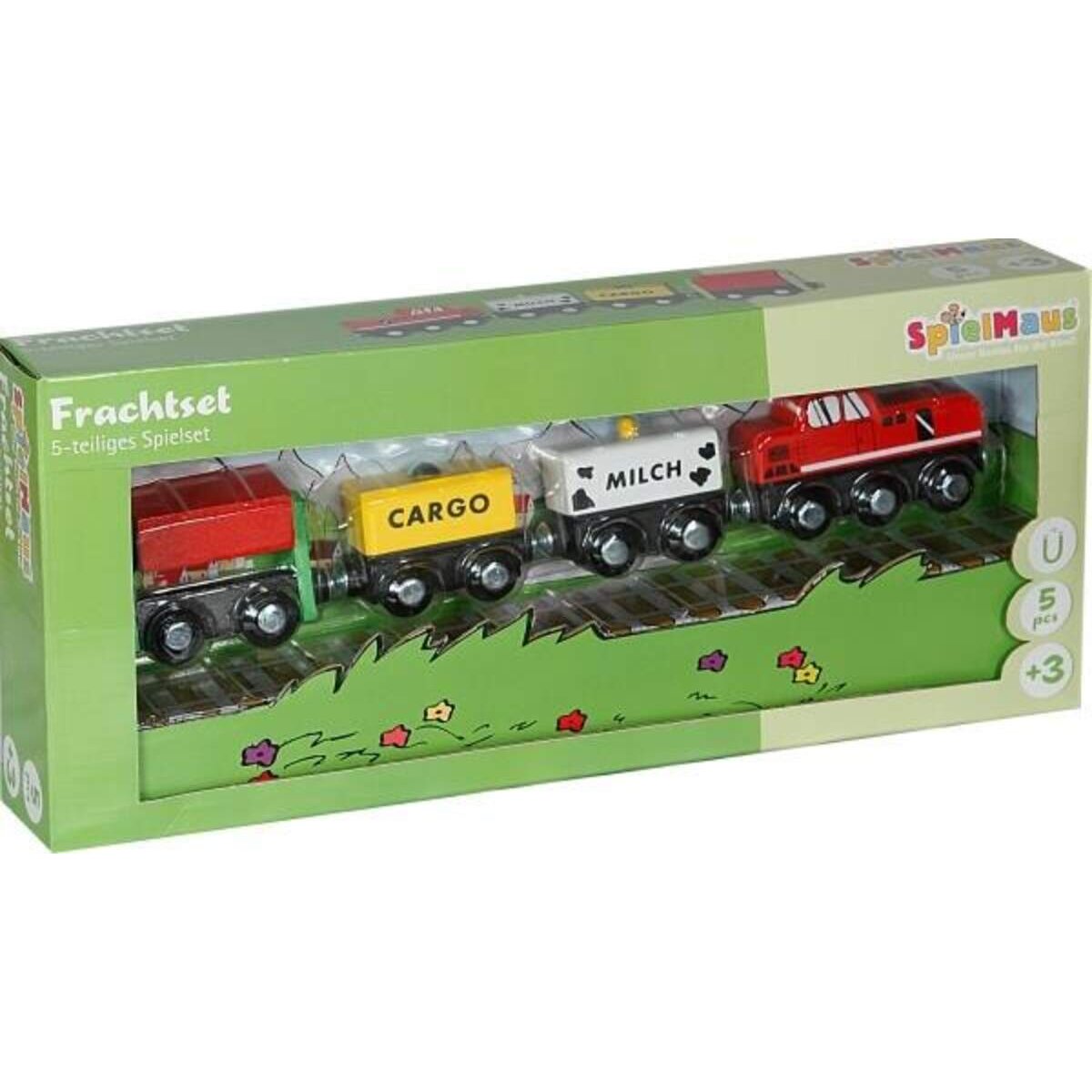 SpielMaus Holz-Frachtset, 4-teilig