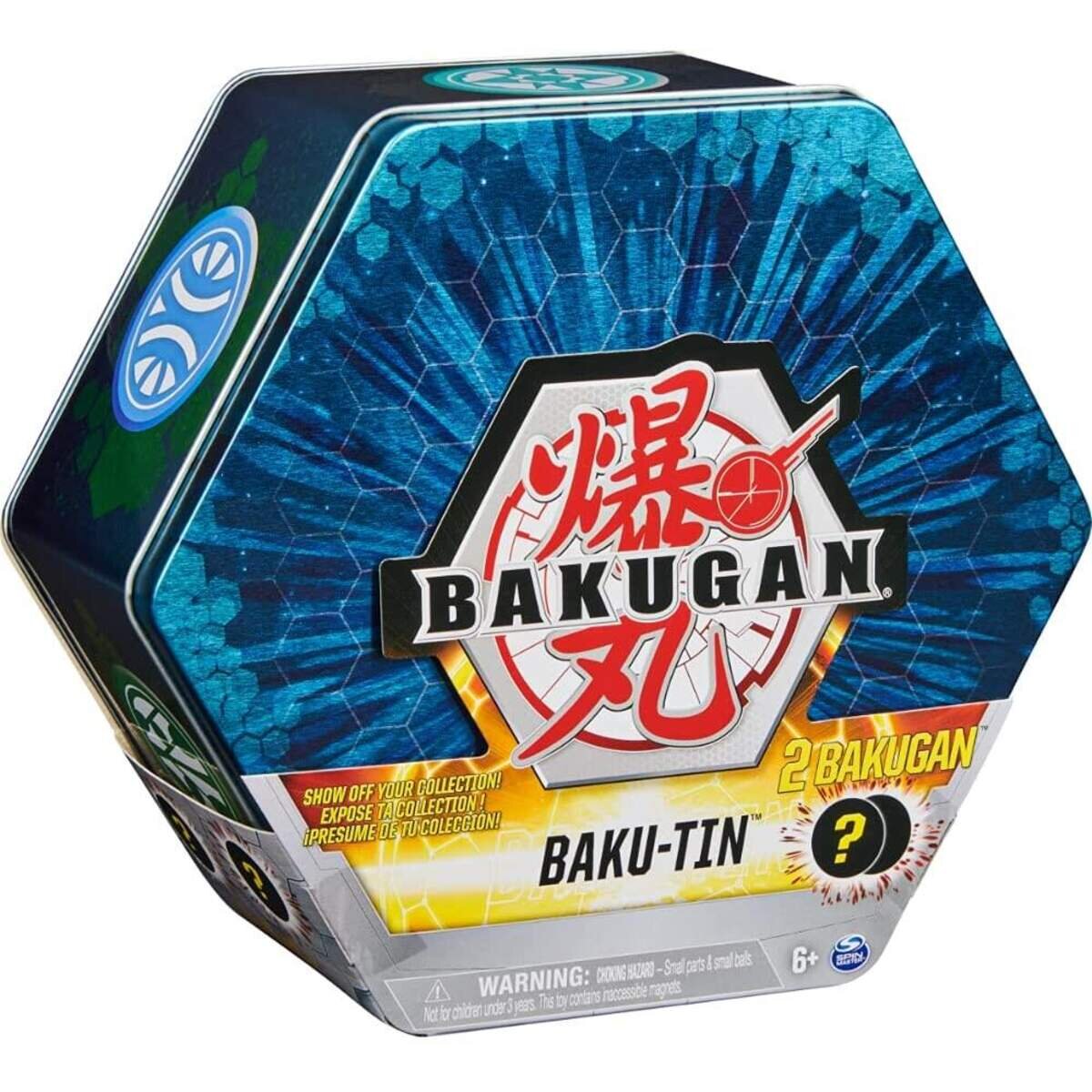 Spin Master Bakugan Baku-Tin mit 2 Überraschungs-Bakugan Bällen, 1 Stück, 2-fach sortiert