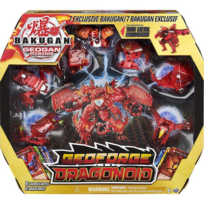 Spin Master Bakugan Geoforge Dragonoid mit 6 Geogan und 1 exklusiven Metall Dragonoid Bakugan