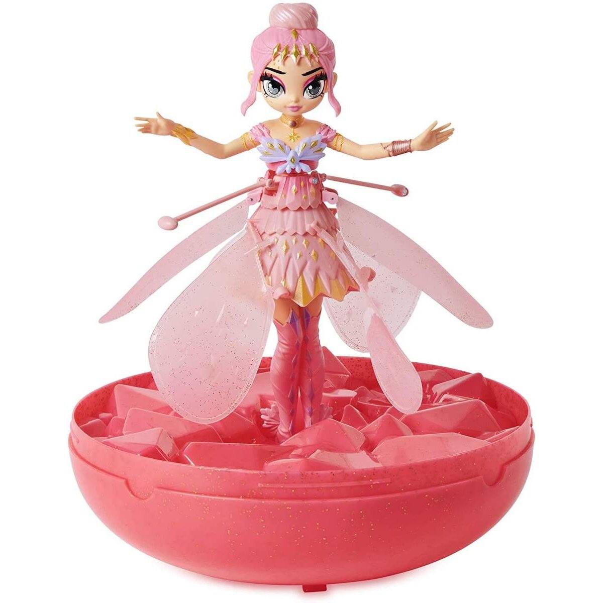 Spin Master Hatchimals Pixies Crystal Flyers Pinkfarbene fliegende Feen-Puppe